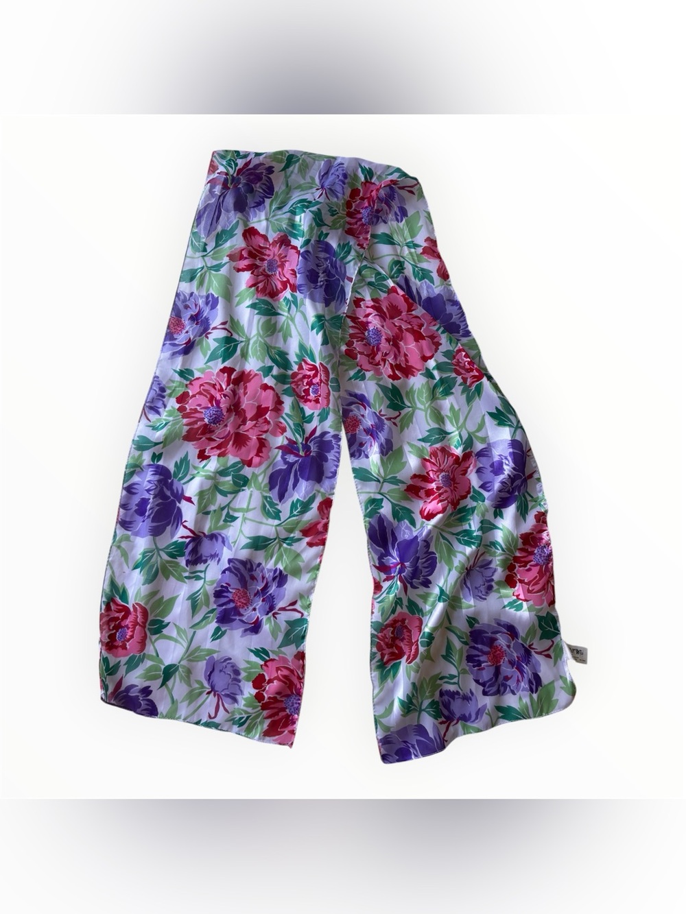 Floral Scarf in Pink, Purple & Green - Color Trend